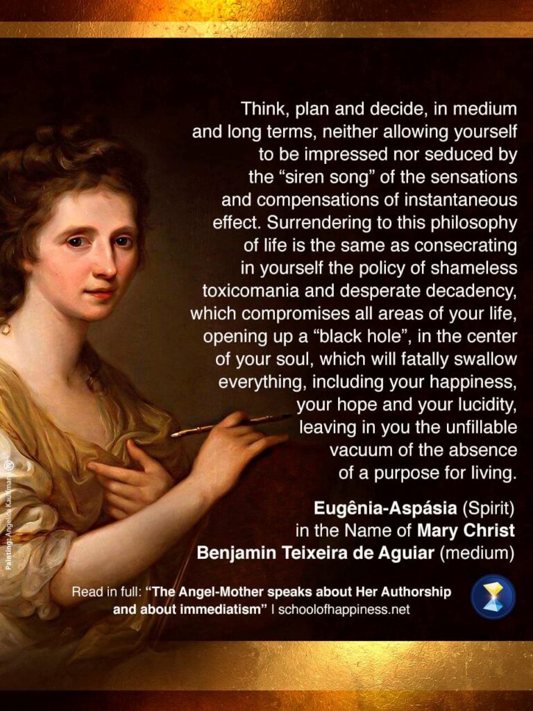 The Angel-Mother speaks about Her Authorship and about immediatism