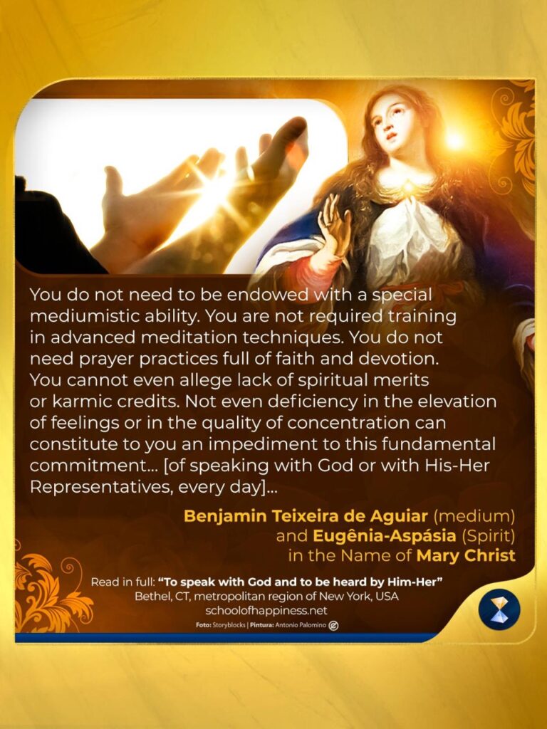 To speak with God and to be heard by Him-Her