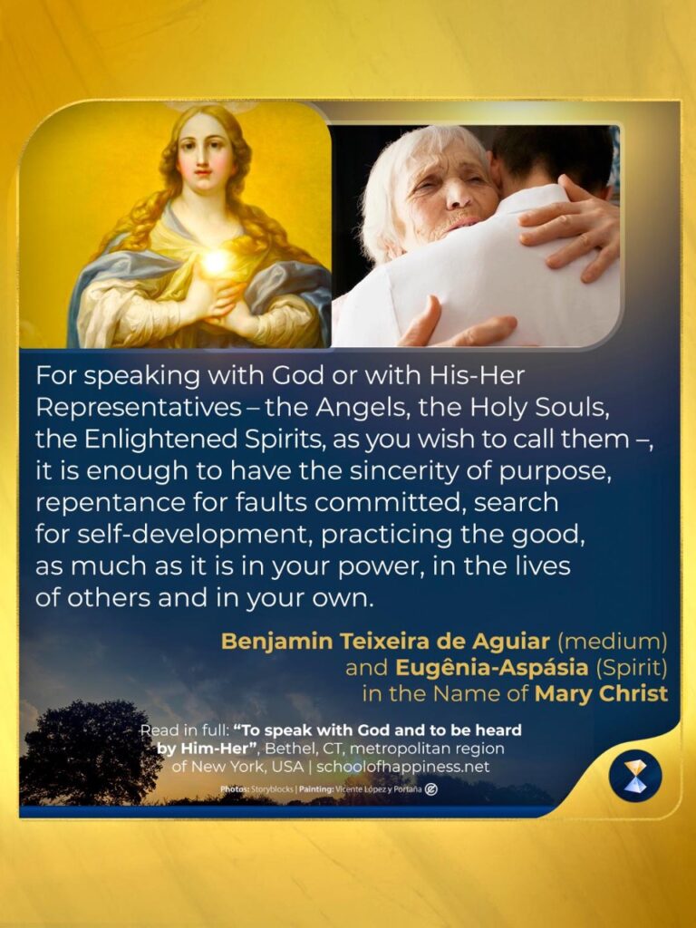 To speak with God and to be heard by Him-Her