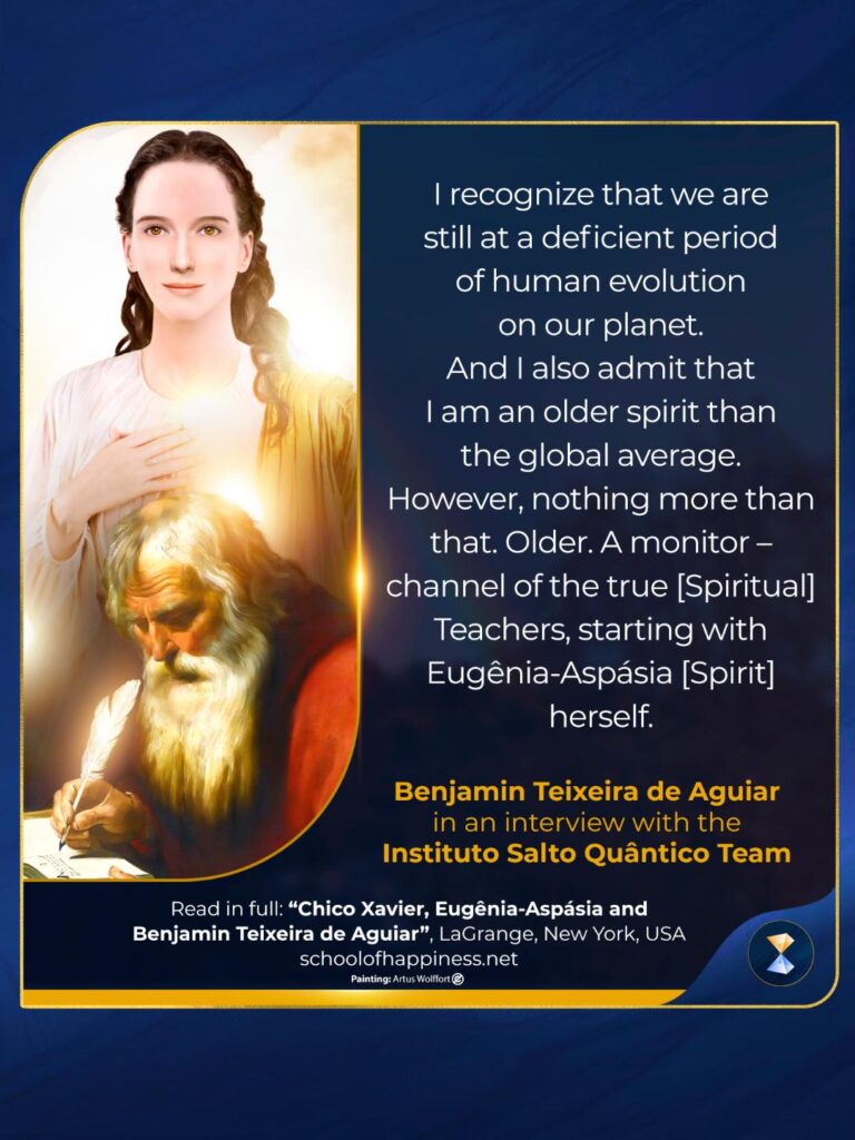 Chico Xavier, Eugênia-Aspásia and Benjamin Teixeira de Aguiar  