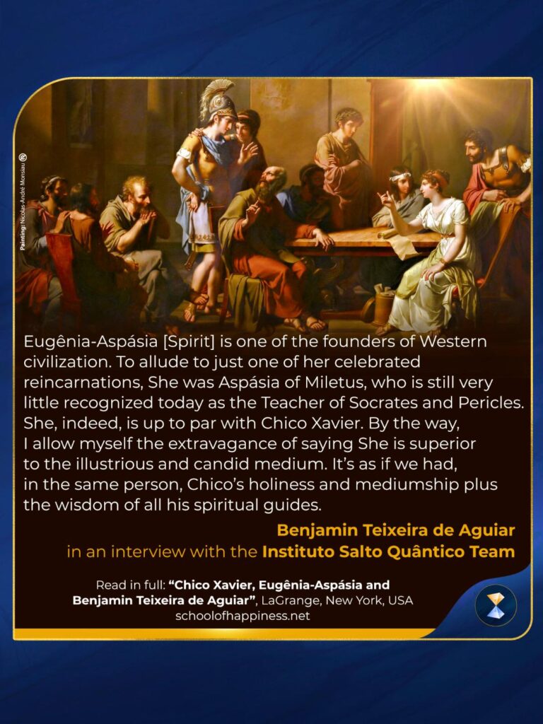 Chico Xavier, Eugênia-Aspásia and Benjamin Teixeira de Aguiar