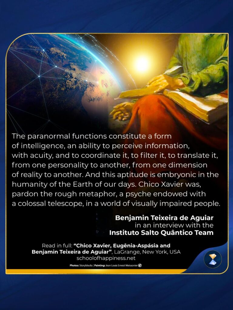 Chico Xavier, Eugênia-Aspásia and Benjamin Teixeira de Aguiar