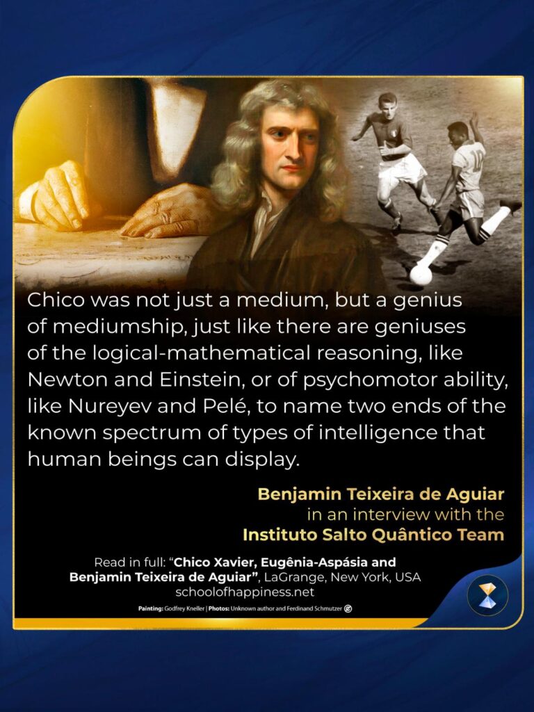 Chico Xavier, Eugênia-Aspásia and Benjamin Teixeira de Aguiar